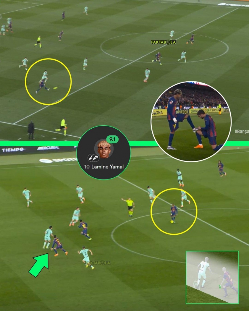Yamal trở lại Camp Nou với cú đúp kiến tạo (Ảnh: FaktaBola).
